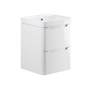 Lambra Wall Mounted 2 Drawer Unit And Washbasin 500mm Pureflo