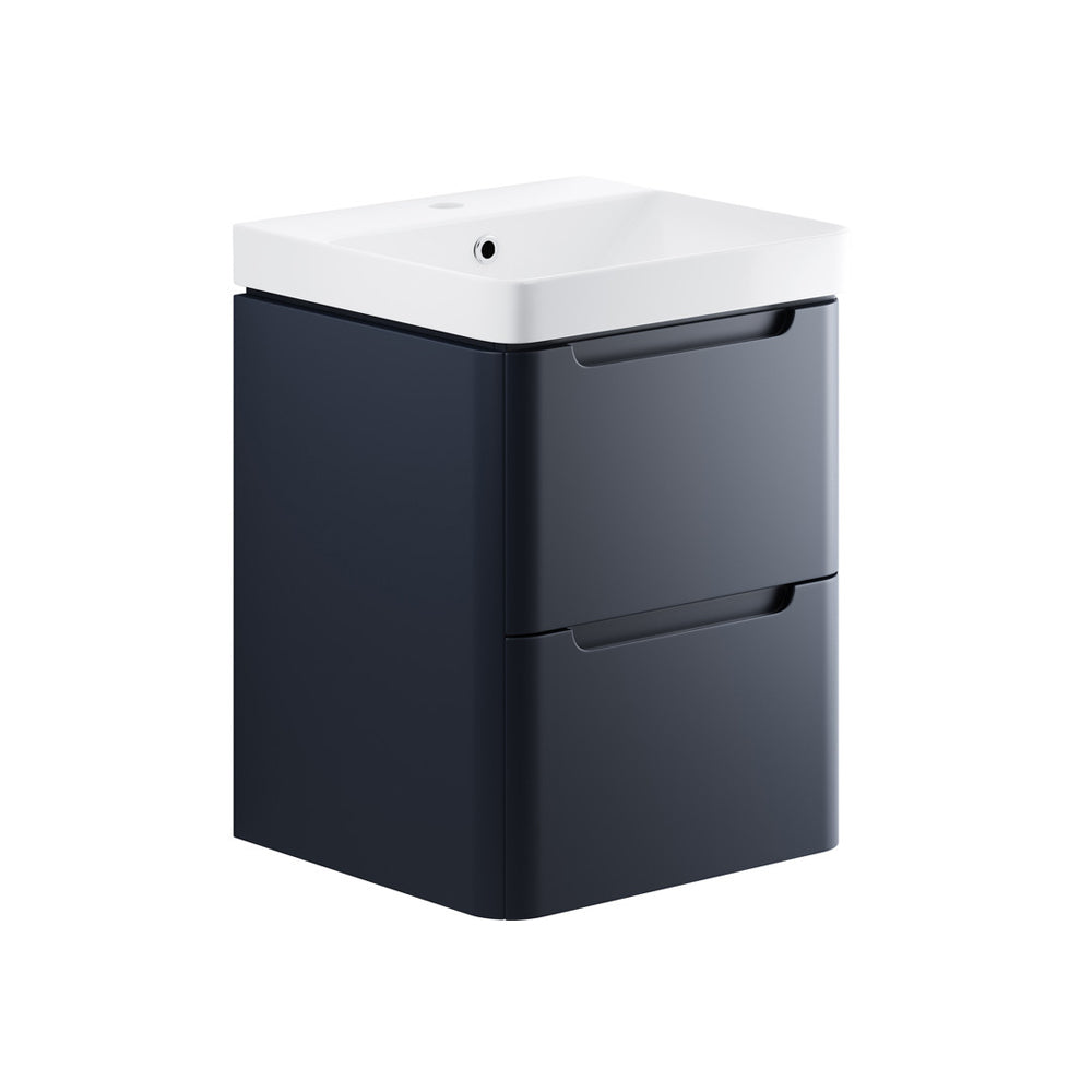 Lambra Wall Mounted 2 Drawer Unit And Washbasin 500mm Pureflo