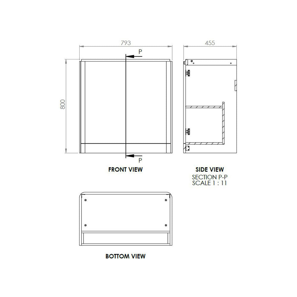 Lambra Floor Standing Twin Door Unit With Basin Pureflo