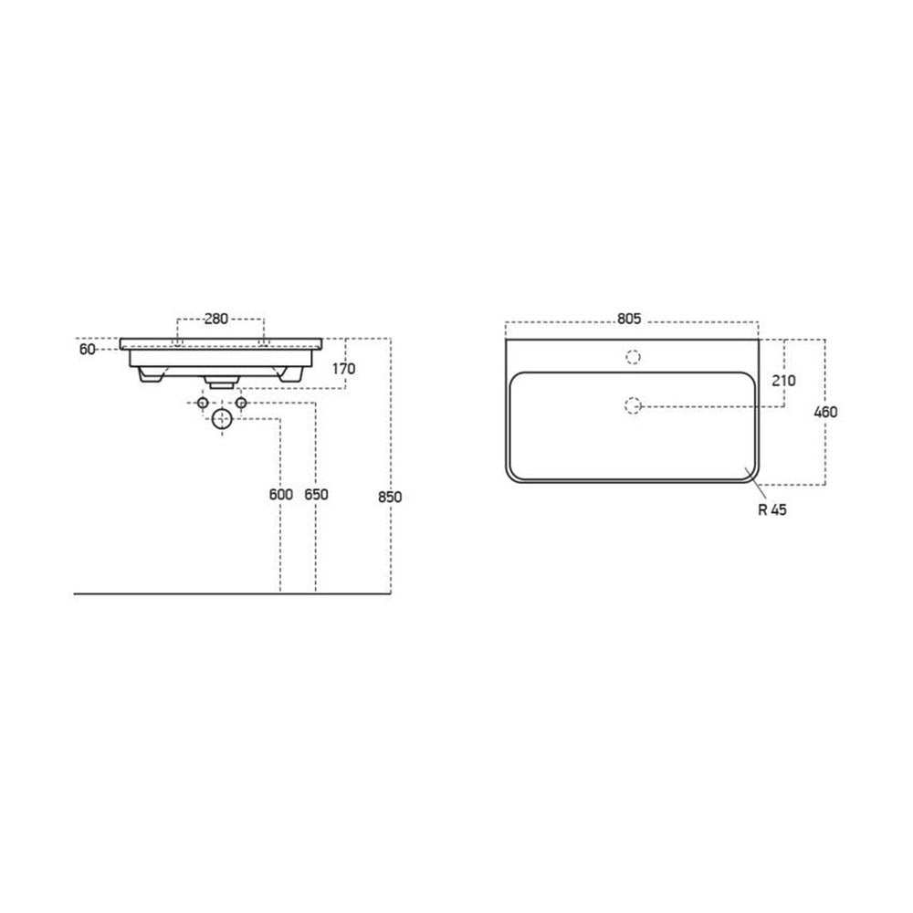 Lambra Floor Standing Twin Door Unit With Basin Pureflo