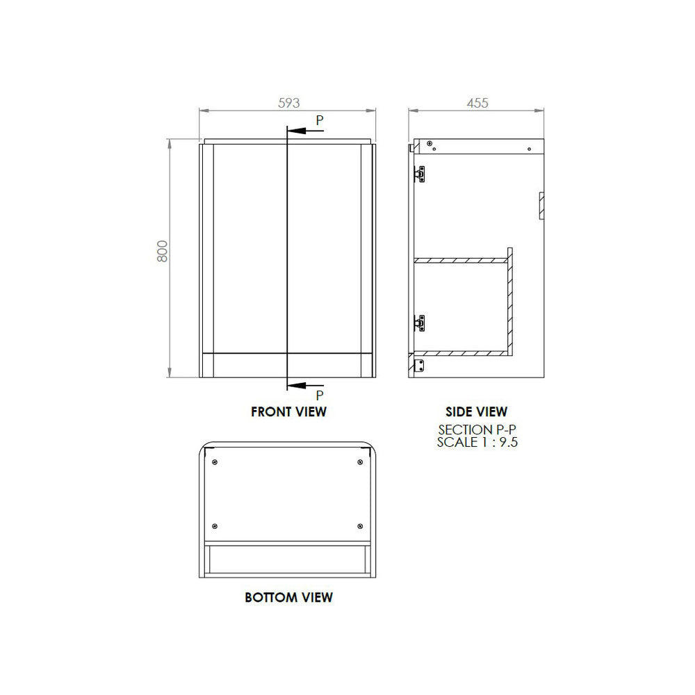 Lambra Floorstanding 2 Door Unit And Washbasin 605mm Pureflo