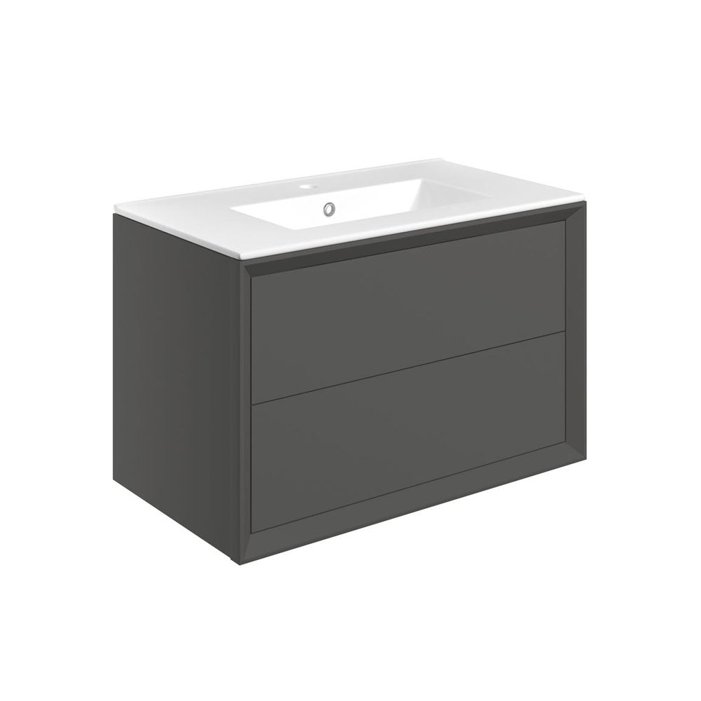 Push Wall Mounted Basin And Unit Pureflo