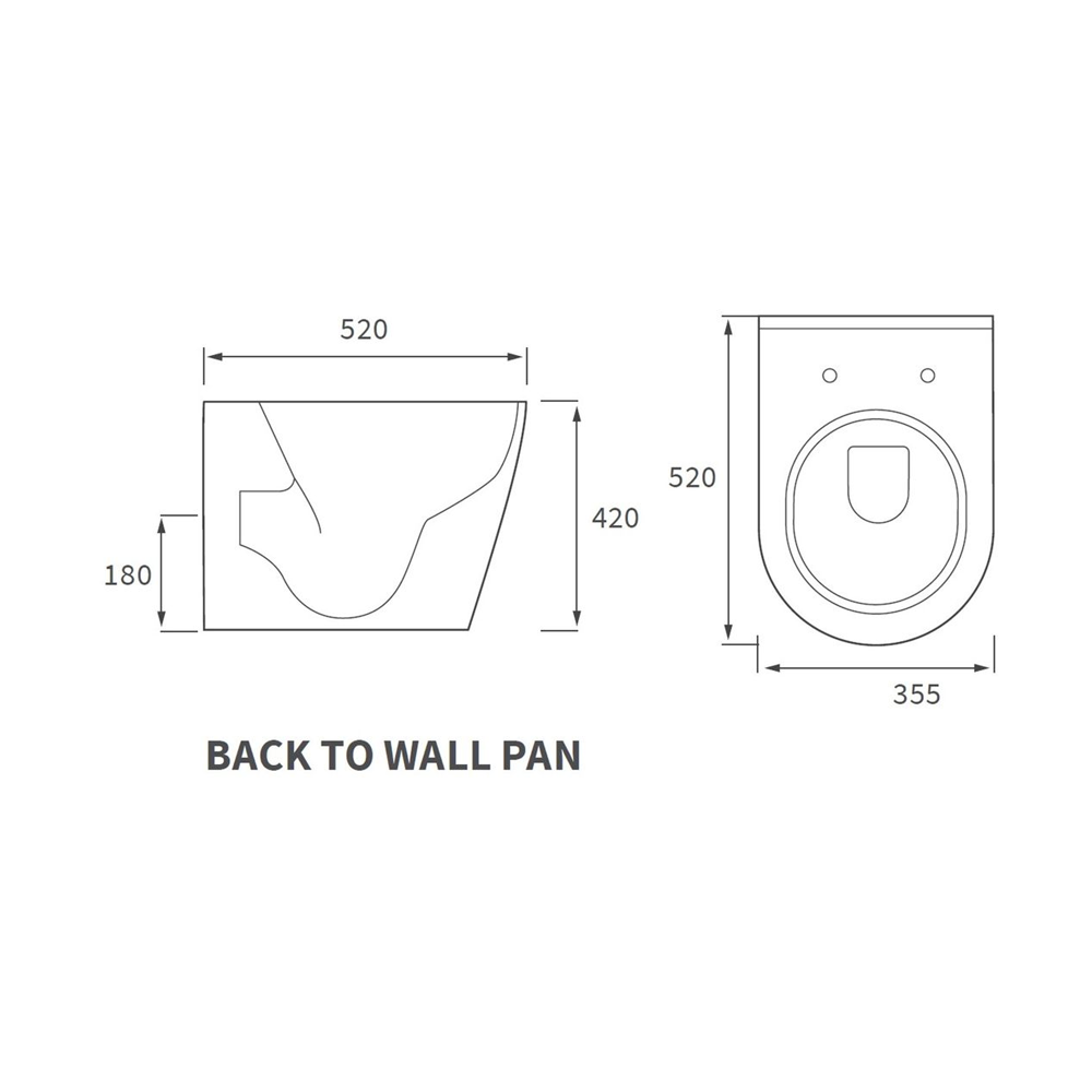 Cilantro Back To Wall Toilet With Soft Close Seat Pureflo