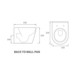 Cilantro Back To Wall Toilet With Soft Close Seat Pureflo