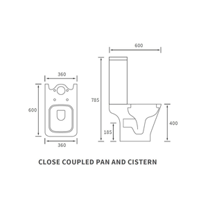 Cedarwood Close Coupled Space Saving Rimless Toilet With Slim Soft Close Seat Pureflo