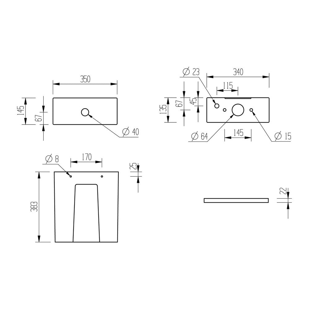 Lily Close Coupled Space Saving Rimless Open Back Toilet With Soft Close Seat Pureflo