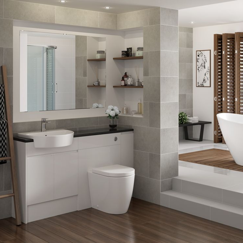 Cilantro Back To Wall Rimless Toilet With Soft Close Seat Pureflo
