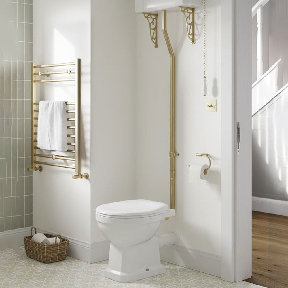 Sherbourne High Level Toilet With Fitting And Soft Close Seat Pureflo