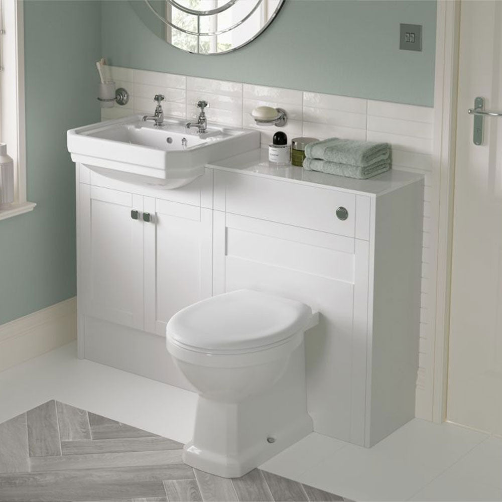 Sherbourne Back To Wall Toilet With Hinges And Acrylic Soft Close Seat Pureflo
