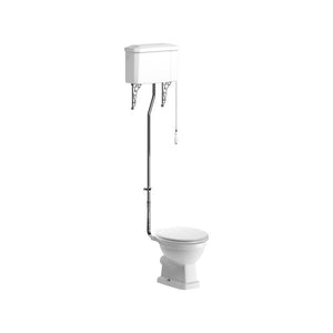 Sherbourne High Level Toilet With Fitting And Soft Close Seat Pureflo