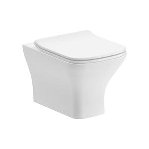 Cedarwood Back To Wall Comfort Height Rimless Toilet With Slim Soft Close Seat Pureflo