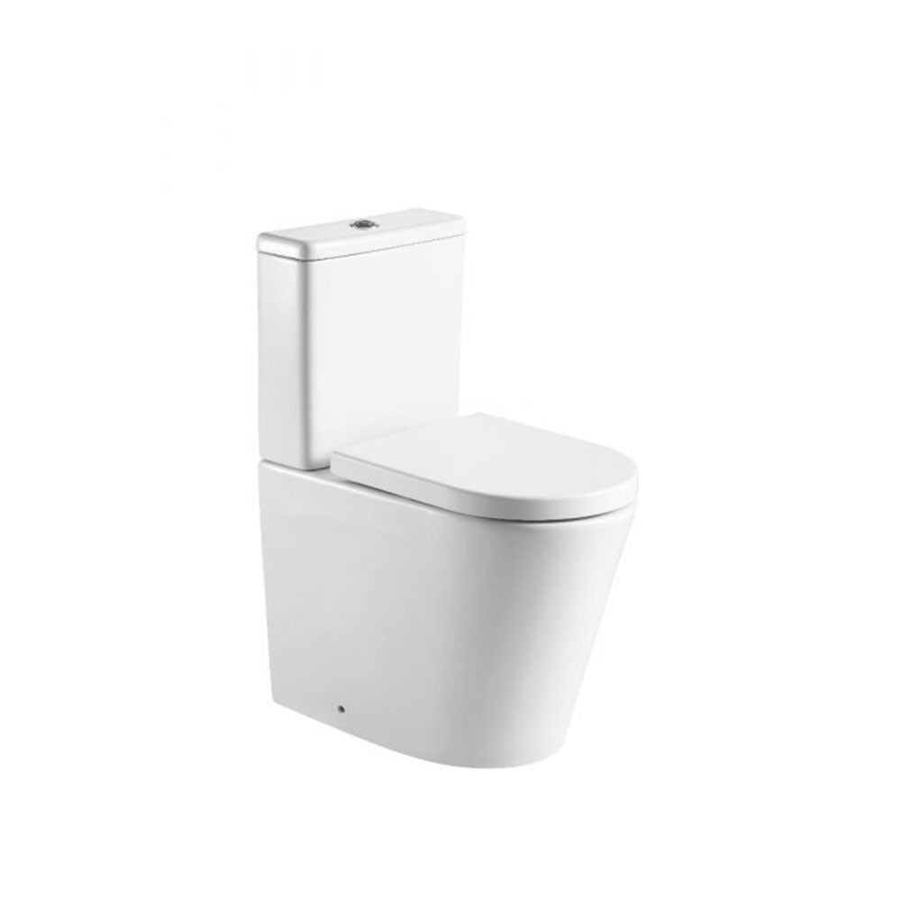 Ferrara Plus Close Coupled Rimless, Comfort Height Toilet With A Wrap Over Soft Close Seat