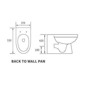 Laurus Back To Wall Toilet With Soft Closing Seat Pureflo