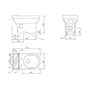 Laurus Close Coupled Comfort Height Toilet With Soft Closing Seat Pureflo