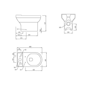 Laurus Close Coupled Toilet With Soft Closing Seat Pureflo