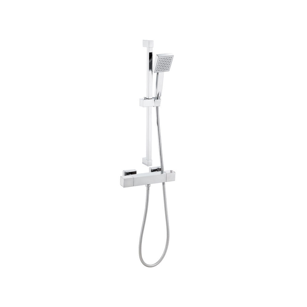 Comet 1 Outlet Exposed Thermostatic Shower Pack With Slide Rail Set Chrome Pureflo