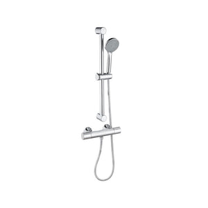 Astro 1 Outlet Exposed Cool-Touch Thermostatic Bar Mixer Shower Kit With Slide Rail Kit Chrome Pureflo