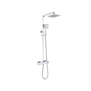 Comet 2 Outlet Exposed Thermostaticshower Pack With Rigid Riser Shower Set With Slide Rail Chrome Pureflo