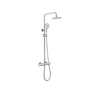 Astro 2 Outlet Exposed Thermostic Shower Set With Rigid Riser Fixed Head And Handshower Pureflo