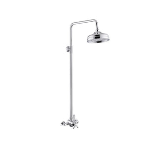Berwick 1 Outlet Exposed Thermostatic Shower Pack With Traditional Rigid Riser Shower Kit Chrome Pureflo
