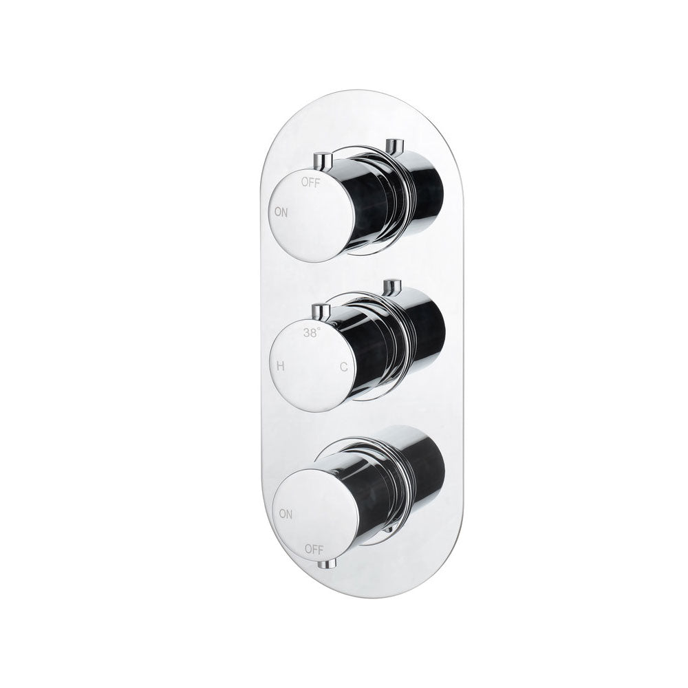 Astro Round Thermostatic Shower Valve Chrome Pureflo