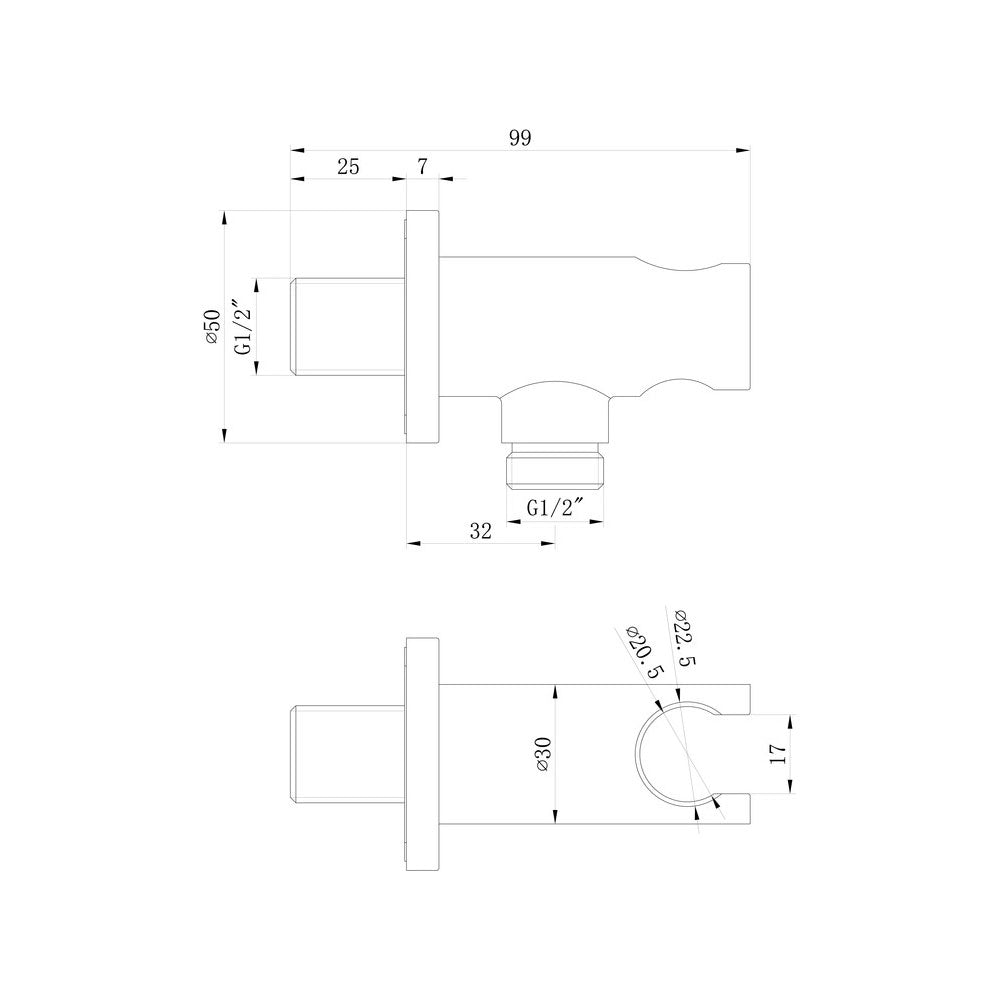 Astro Wall Outlet With Built In Handset Holder Pureflo