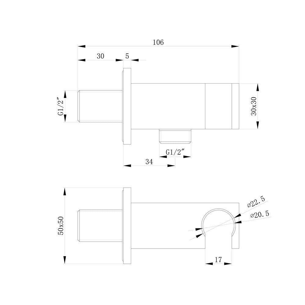 Astro Wall Outlet With Built In Handset Holder Pureflo