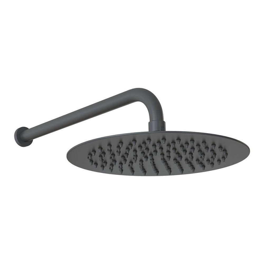 Astro Round Brass Fixed Shower Head Black Pureflo