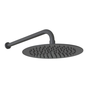 Astro Round Brass Fixed Shower Head Black Pureflo