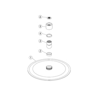 Astro Round Brass Fixed Shower Head Black Pureflo