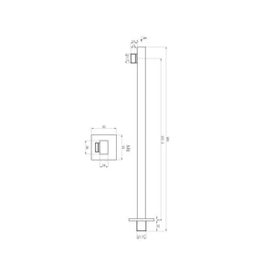 Comet 2 Outlet Round Thermostatic Shower Pack With Brass Overhead Shower And Slide Rail Shower Kit Chrome Pureflo