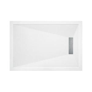 Pureflo Linear Ultra Slim Rectangular Stone Resin Shower Tray Including Linear Waste Pureflo