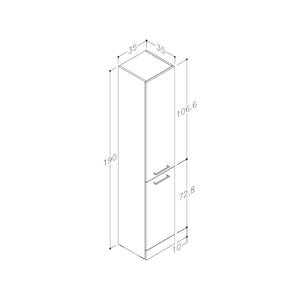 Volta Floor Standing Tall Side Cabinet Pureflo