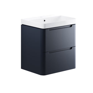 Lambra Wall Mounted 2 Drawer Unit And Washbasin 605mm Pureflo