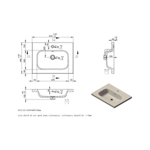 Carino Wall Mounted Unit Latte With Ceramic Basin Pureflo