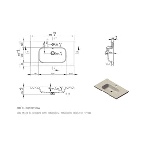 Carino Wall Mounted Unit Latte With Ceramic Basin Pureflo