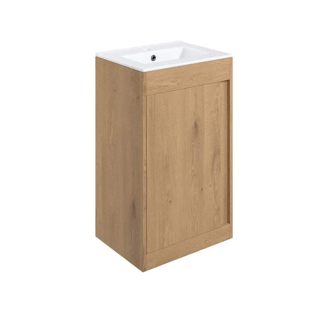 Elements 510mm Floor Standing Unit With Ceramic Washbasin Pureflo
