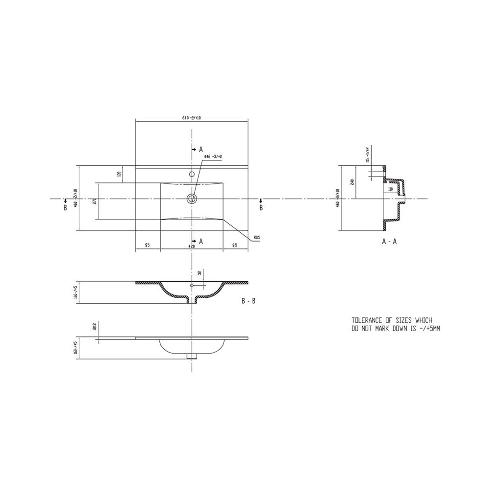 Push Freestanding Basin And Unit With Pair Of Front Legs Pureflo