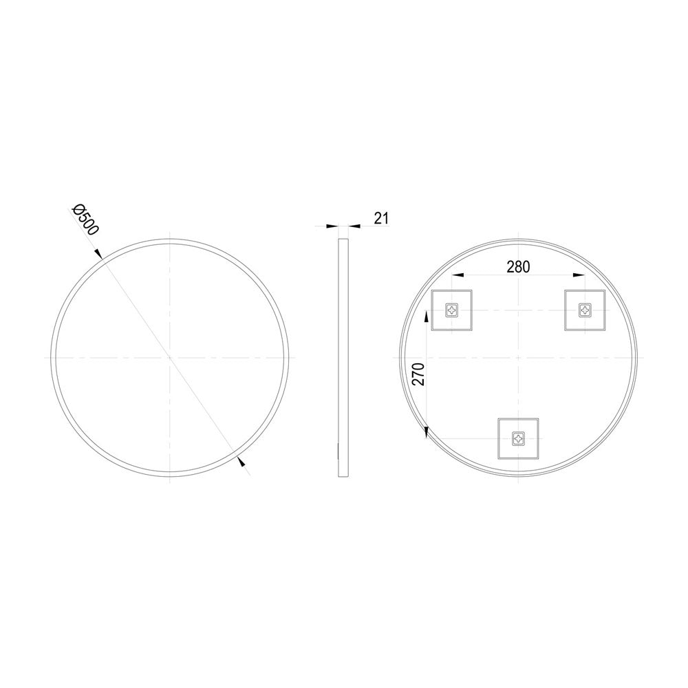 Kenji Round Plain Mirror Pureflo