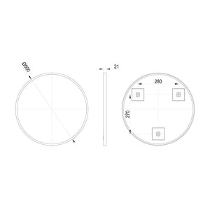 Kenji Round Plain Mirror Pureflo