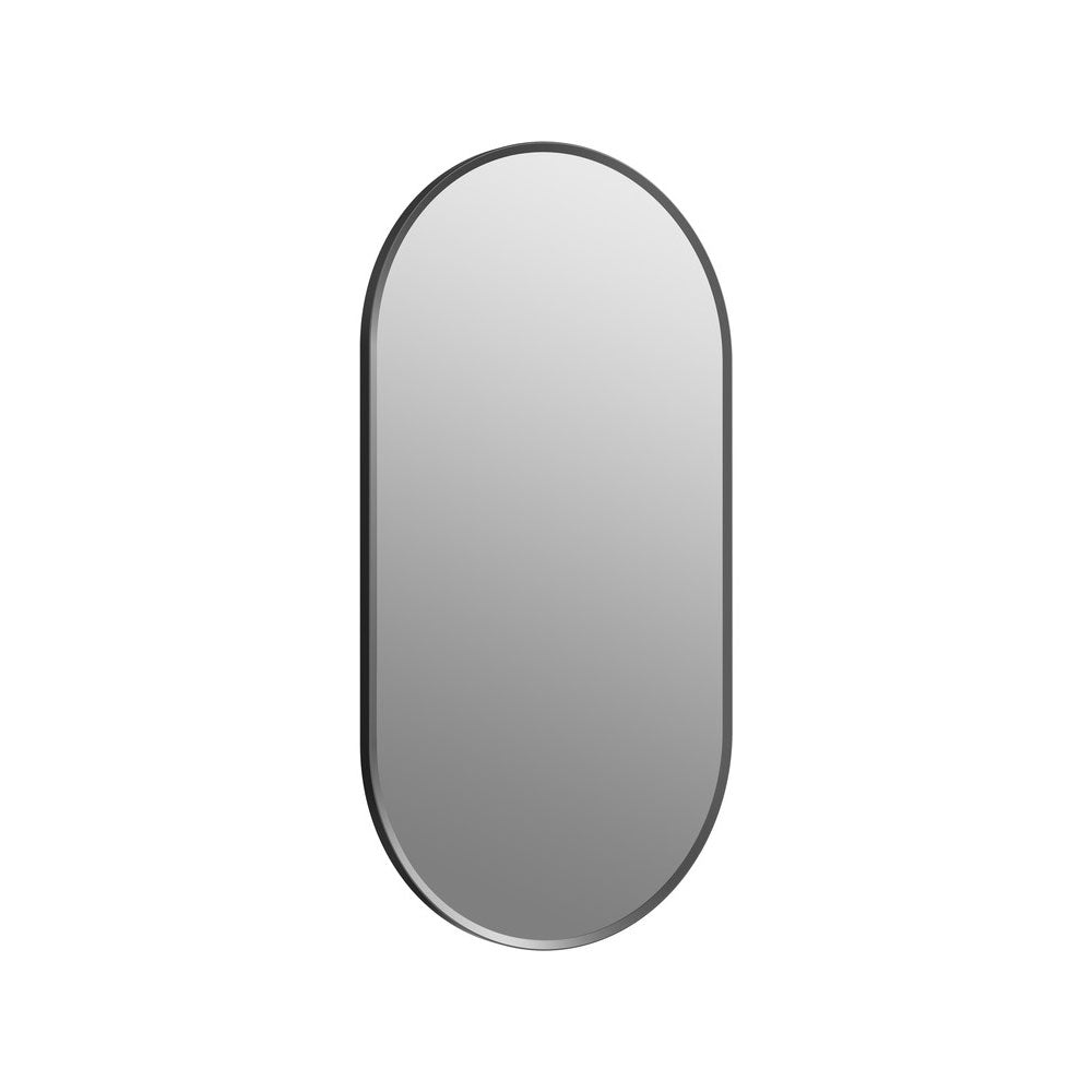 Kenji Oblong Plain Mirror With Brushed Brass Edging Pureflo