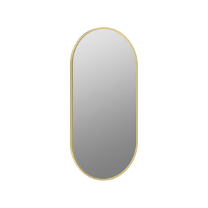 Kenji Oblong Plain Mirror With Brushed Brass Edging Pureflo