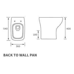 Cedarwood Back To Wall Rimless Toilet With Slim Soft Close Seat Pureflo