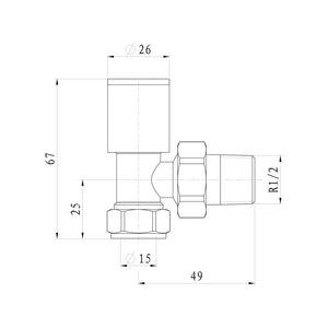Unversal Radiator Valves Round Universal