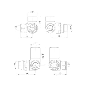 Unversal Radiator Valves Round Universal