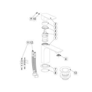 Bellona Single Lever Basin Mixer Including Waste Pureflo