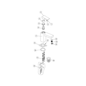 Zacara Single Lever Basin Mixer Including Waste Chrome Pureflo