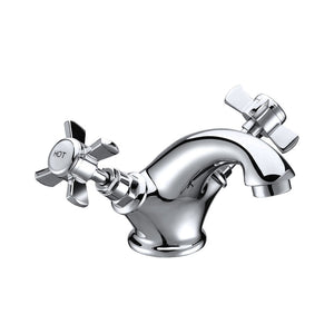 Bordon Twin Handle Basin Mixer Including Pop Up Waste Chrome Pureflo