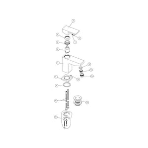 Ponzo Single Lever Basin Mixer With Waste Pureflo