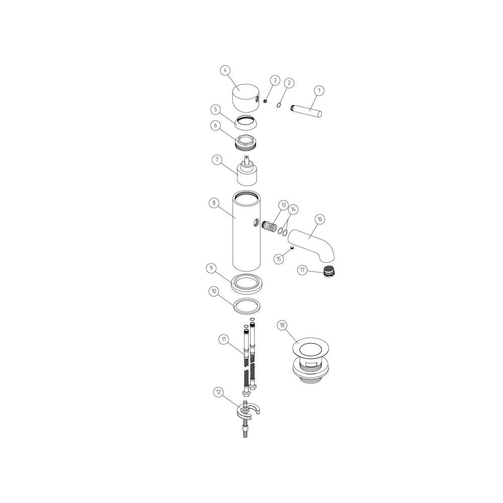 Pescara Single Lever Basin Mixer Including Waste Chrome Pureflo